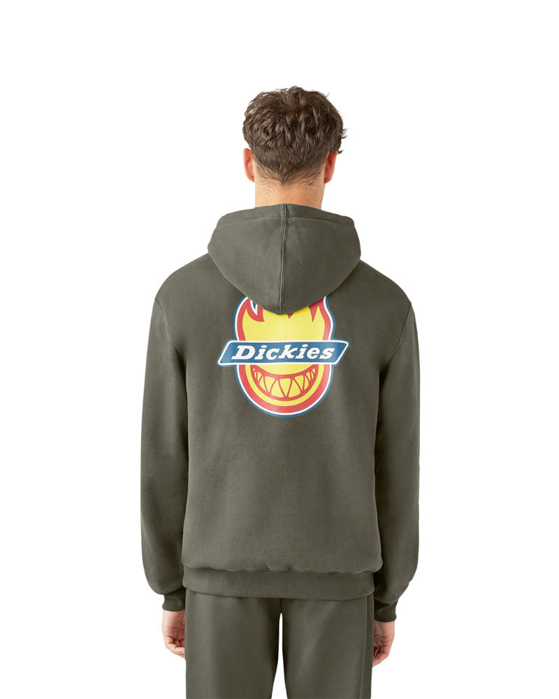 Dickies x Spitfire Fleece Pullover Hoodie - Olive Green