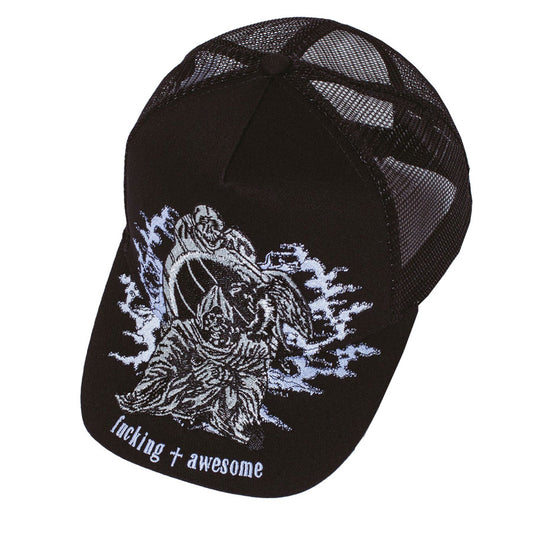 Fucking Awesome Demon Trucker Hat - Black