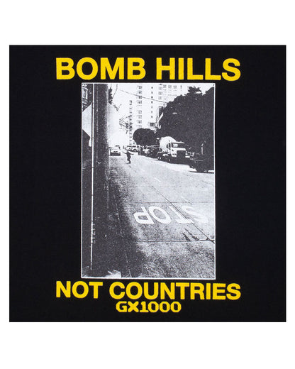 GX1000 Bomb Hills Not Countries Hooded Sweatshirt - Black