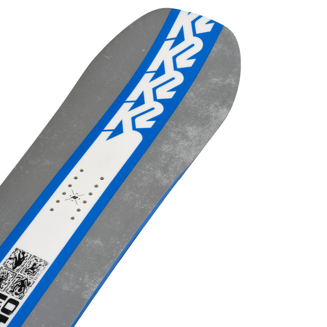 The all-new K2 Geometric snowboard was engineered with a jib-friendly shape, flex, and camber profile for the intermediate and beginner snowboarder.