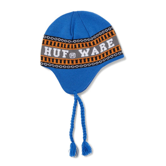 HUF x Bronze 56k Flap Beanie Blue