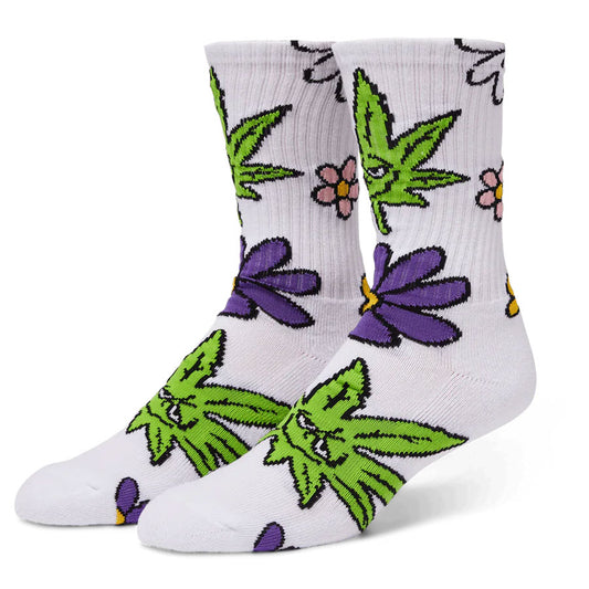 Huf Green Buddy Allergies Sock - White