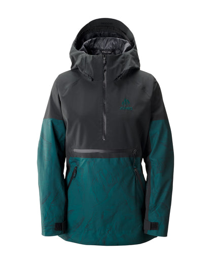 Jones Women's Mtn Surf Rec Anorak Pacific Teal Print 2025