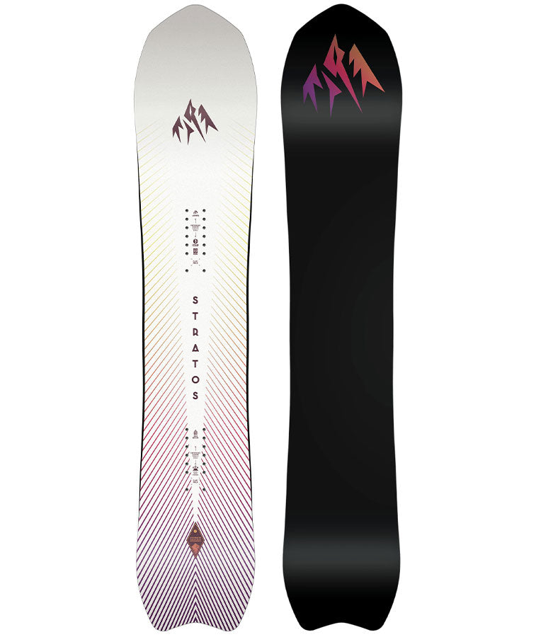 The Women’s Stratos is a hybrid all-mountain board built with the body of a directional freeride board and the spirit of a freestyle board. The Women’s Stratos has a playful board feel thanks to a narrow sidecut and friendly flex, but the 10mm of taper and 3D Contour Base 3.0 give it the float and turn performance of a pow board.