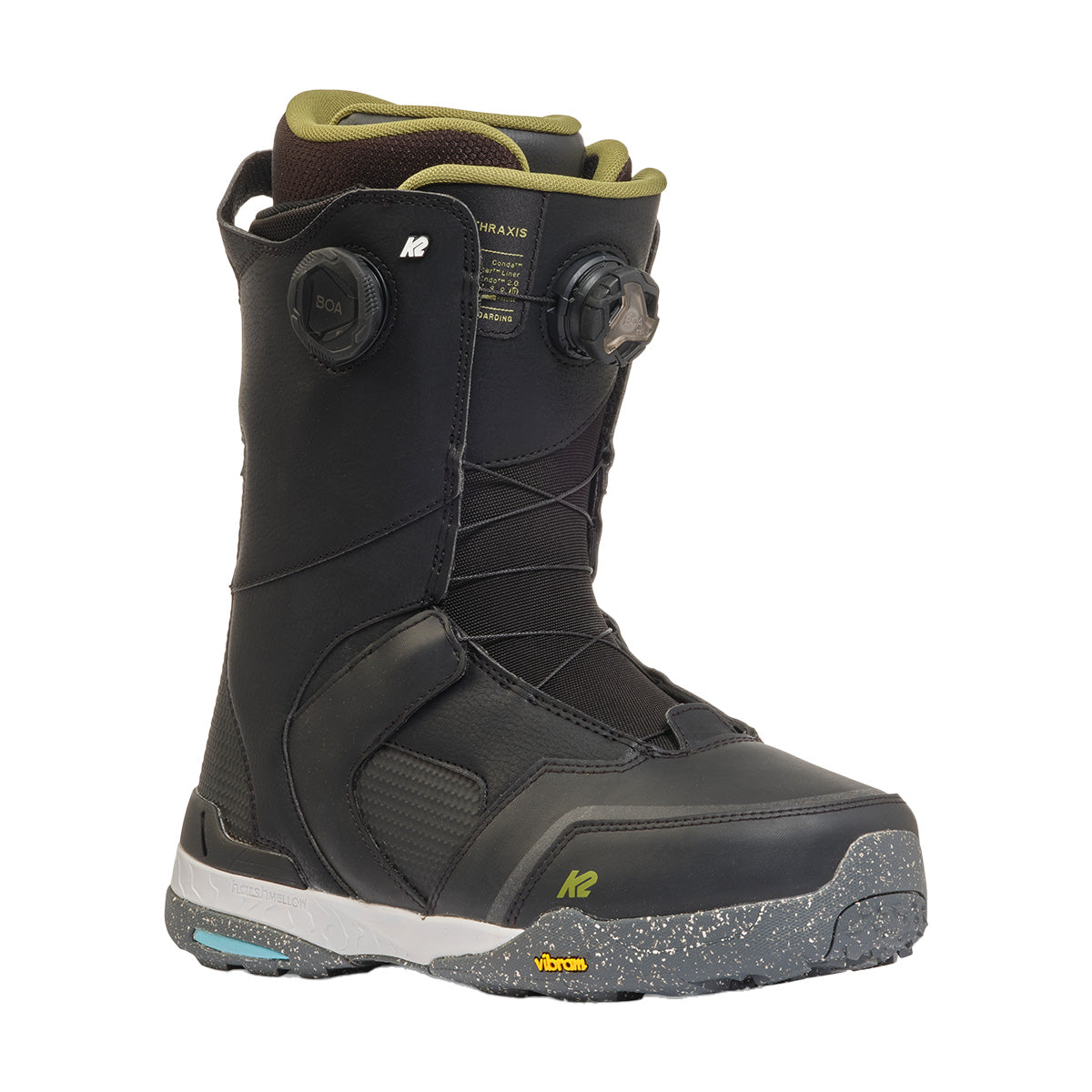 When it comes to technical features, supreme fit, and ultimate response, the Thraxis is a clear leader in the freeride category. It’s the stiffest flexing and most supportive model in K2's collection, this snowboard boot services even the most demanding of riders. &nbsp;