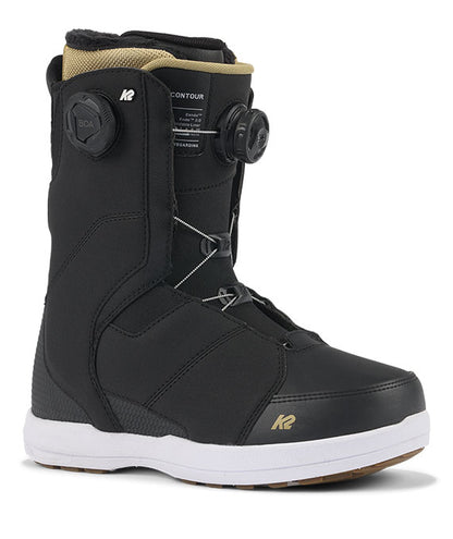 For a good reason, the Contour has long been the favourite boot of the K2 women's team. This mid-to-stiff flexing boot is a no-bull, feature-forward snowboard boot that prioritizes performance and looks damn good doing it.&nbsp;