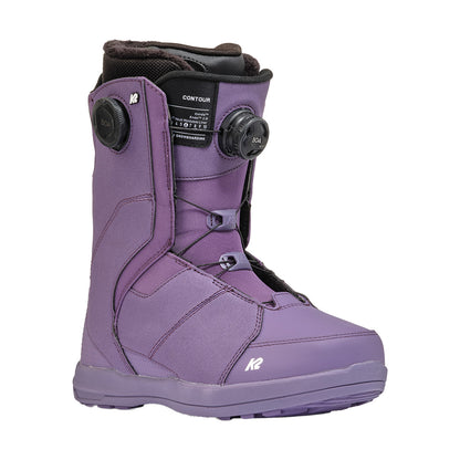 For a good reason, the Contour has long been the favourite boot of the K2 women's team. This mid-to-stiff flexing boot is a no-bull, feature-forward snowboard boot that prioritizes performance and looks damn good doing it.&nbsp;