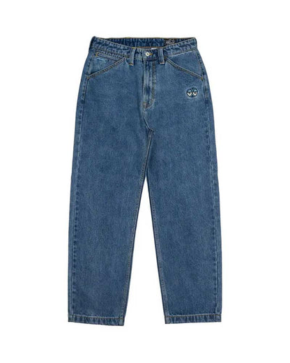 Krooked Eyes Denim Twill Pant - Med Stone Wash