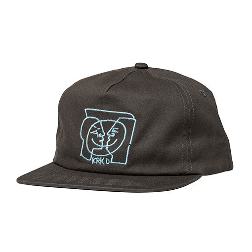 Krooked Moonsmile Raw Snapback Cap Charcoal/Blue