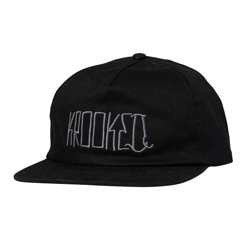 Krooked Side Eyes Snapback Hat - Black