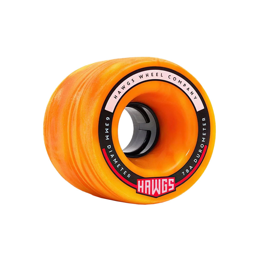 Landyahctz Fatty Hawgs Orange/Yellow Swirl 78A Wheels 63mm