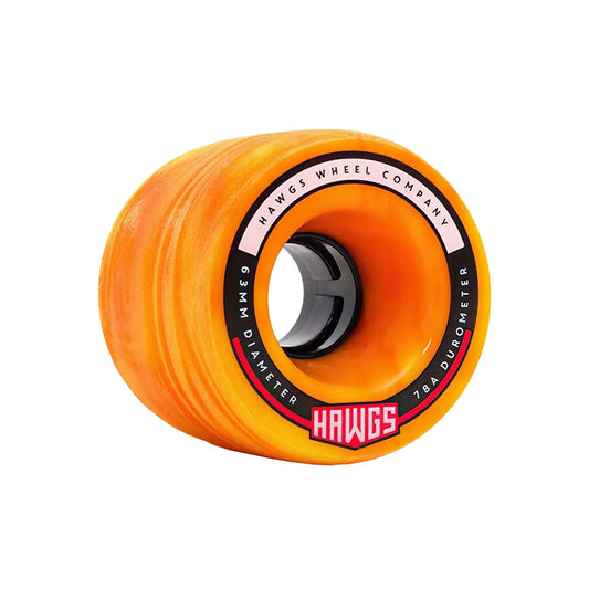 Landyahctz Fatty Hawgs Orange/Yellow Swirl 78A Wheels 63mm