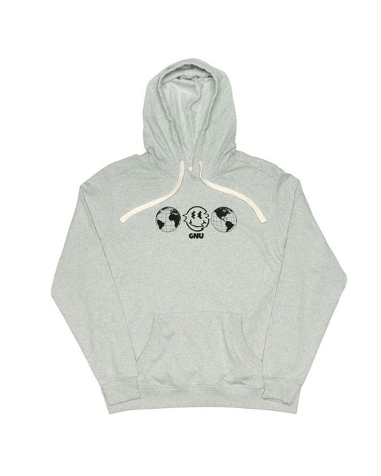 GNU Men's World Pullover Hoodie Grey 2025