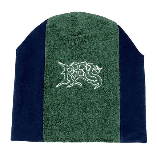 Lo-Res Mega Beanie - Dark Green/Navy