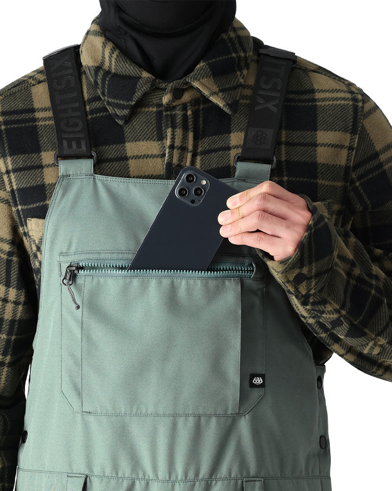 Fashionable function for when you’re on the fall line. Tech, comfort, and style, all in a classic fit pair of bibs.