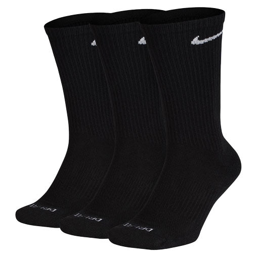 Nike Everyday Plus Crew Cushioned Socks 3-Pack - Black/White