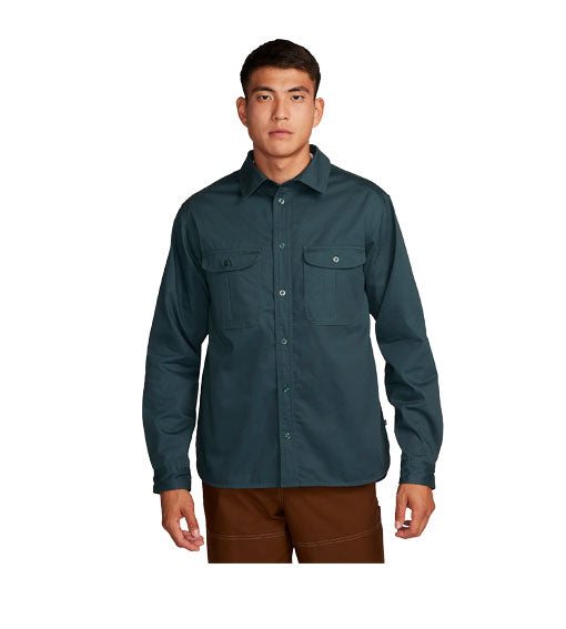 Nike SB Tanglin Skate Button Up Long Sleeve - Deep Jungle