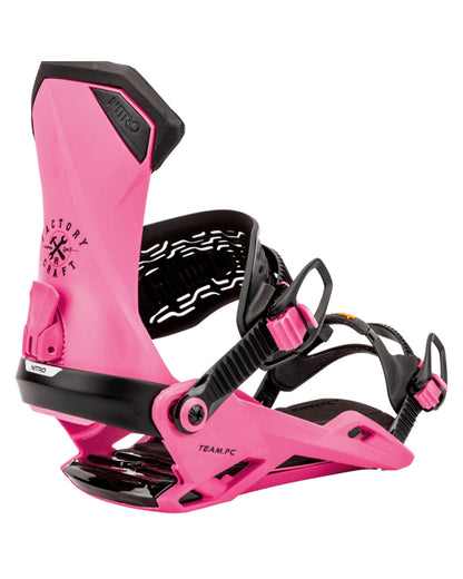 he award winning all mountain interface. The recently upgraded Team is Nitro´s best-selling snowboard binding for a good reason: its new 3d OptiFrame ankle strap elevates the bindings perfect blend of comfort and pro-caliber technologies with a laser focus on performance and durability for taking a beating day after day! 