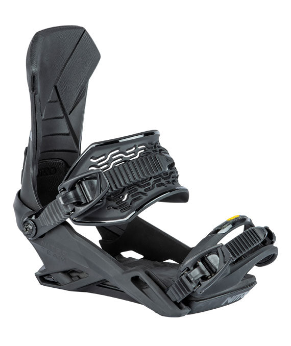 The award winning all mountain interface. The recently upgraded Team is Nitro´s best-selling snowboard binding for a good reason: its new 3d OptiFrame ankle strap elevates the bindings perfect blend of comfort and pro-caliber technologies with a laser focus on performance and durability for taking a beating day after day! 