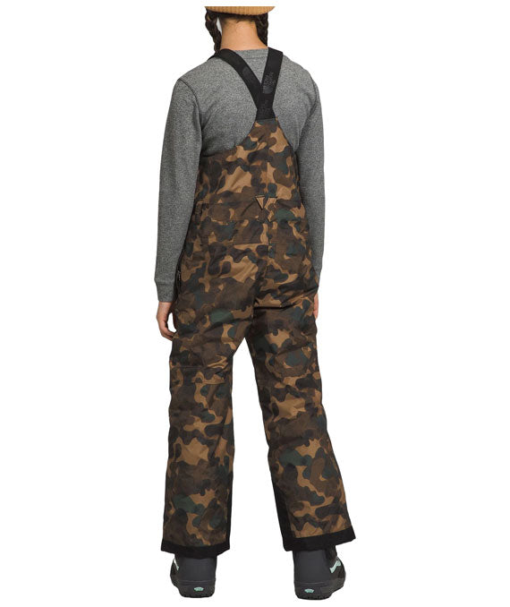 The North Face Kids Freedom Bib Pant Utility Brown Camo 2024 The Source Snowboard Skate
