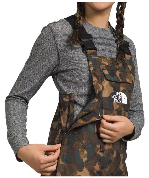 The North Face Kids' Freedom Bib Pant Utility Brown Camo 2024