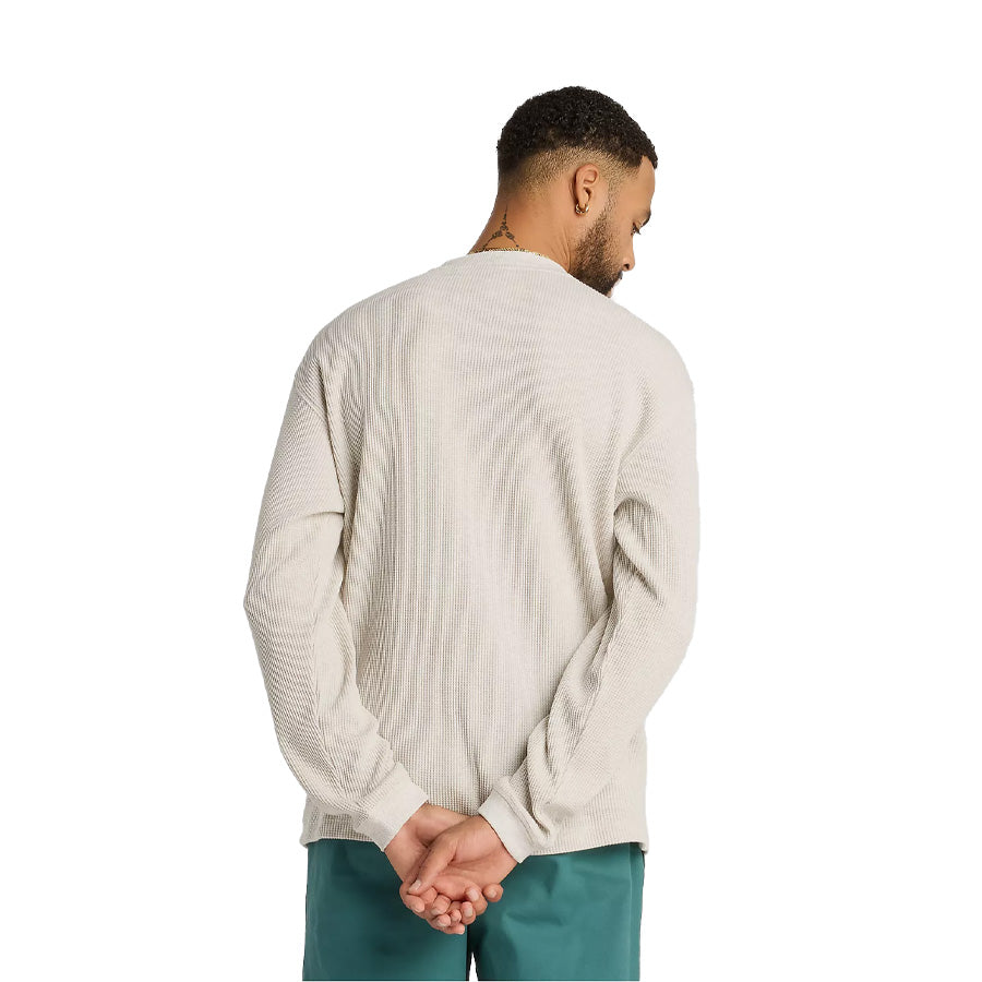 New Balance Numeric Waffle Long Sleeve Henley - Oatmeal