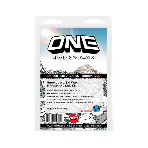 One Mfg Wax 4WD 5 Pack Base Prep 225g