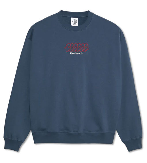 Polar Dave Crewneck Faces - Grey Blue