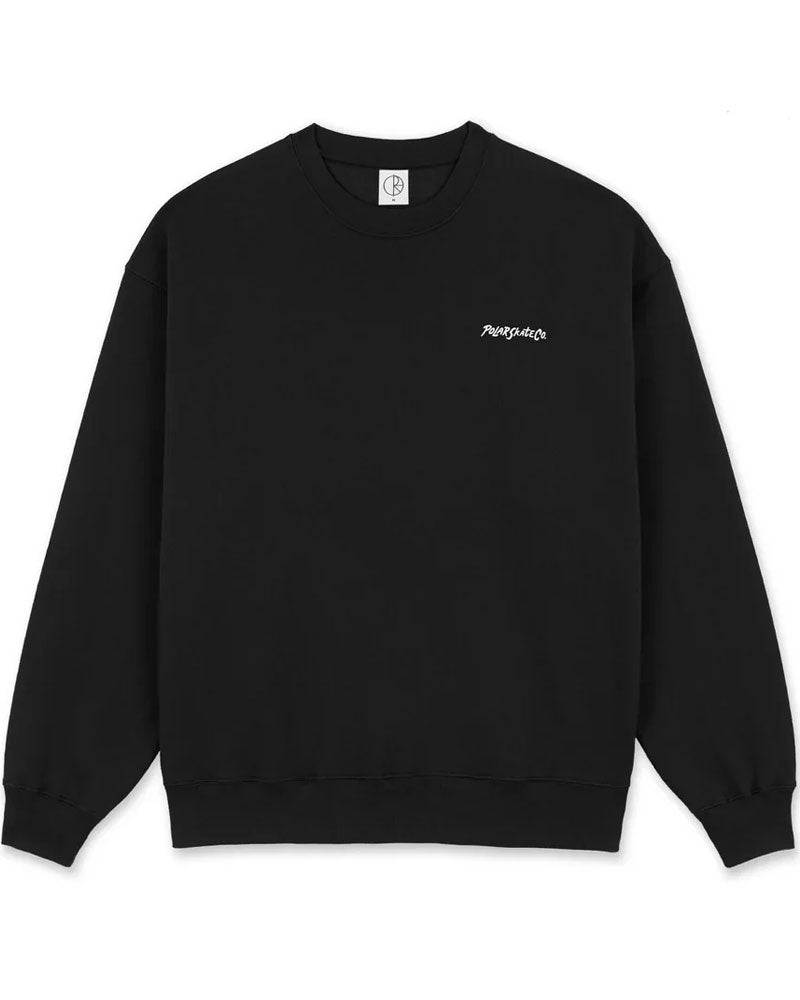 Polar Dave Crewneck Surf Logo - Black