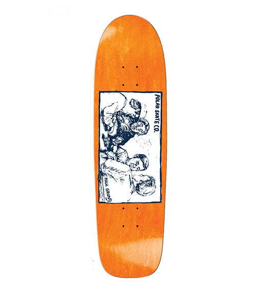 Polar Paul Grund Cold Streak Orange Surf Jr Shape Deck