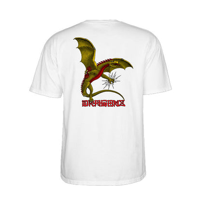 Powell Peralta Dragons Logo T-Shirt - White