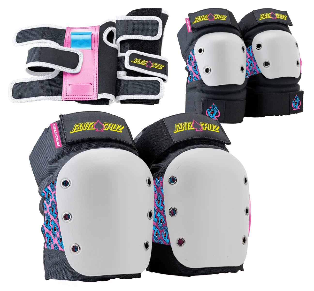 Pro-Tec Junior 3 Pack Pad Set - Santa Cruz