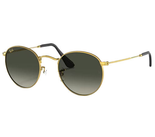 Ray-Ban Round Metal Gold W/ Grey Gradient Metal Man Sunglass