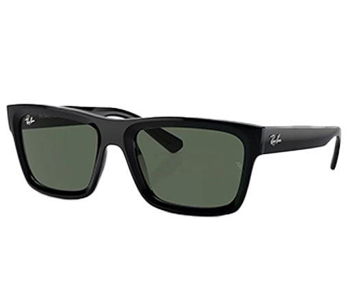 Ray-Ban Warren Black W/ Dark Green Injected Unisex Sunglass