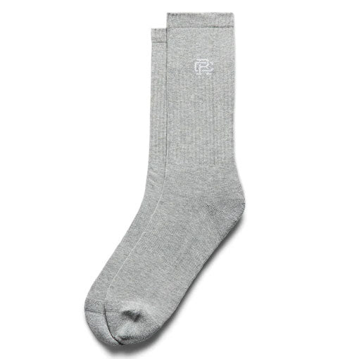 Reigning Champ Cotton Blend Crew Sock H.Grey/White