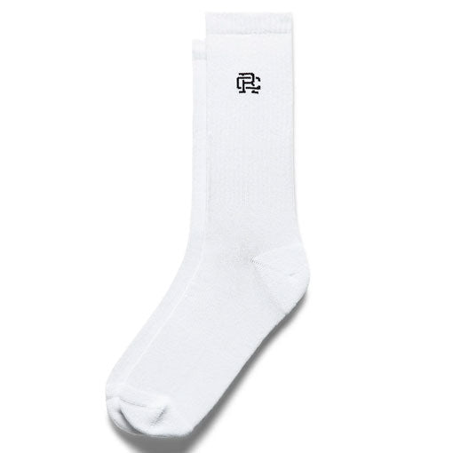 Reigning Champ Cotton Blend Crew Sock White/Black