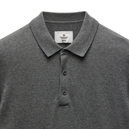 Reigning Champ Cotton Cashmere Riviera Polo H.Carbon