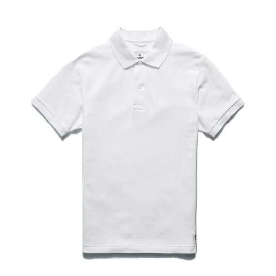 Reigning Champ Knit Academy Polo Shirt White