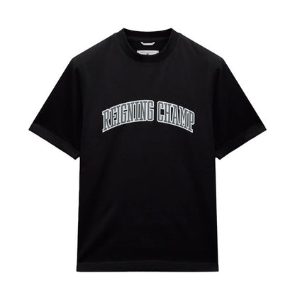 Reigning Champ Midweight Collegiate T-Shirt Black