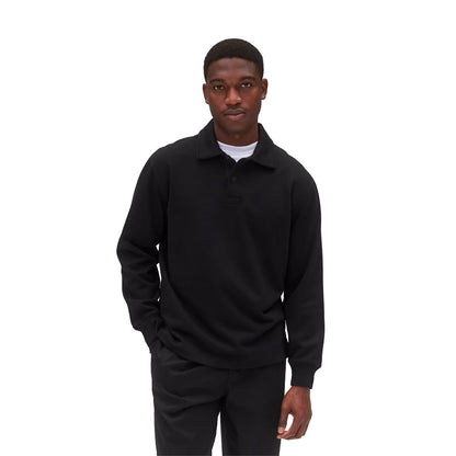 Reigning Champ Midweight Terry Rugby Sweater Black