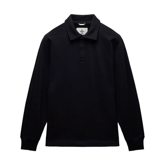 Reigning Champ Midweight Terry Rugby Sweater Black