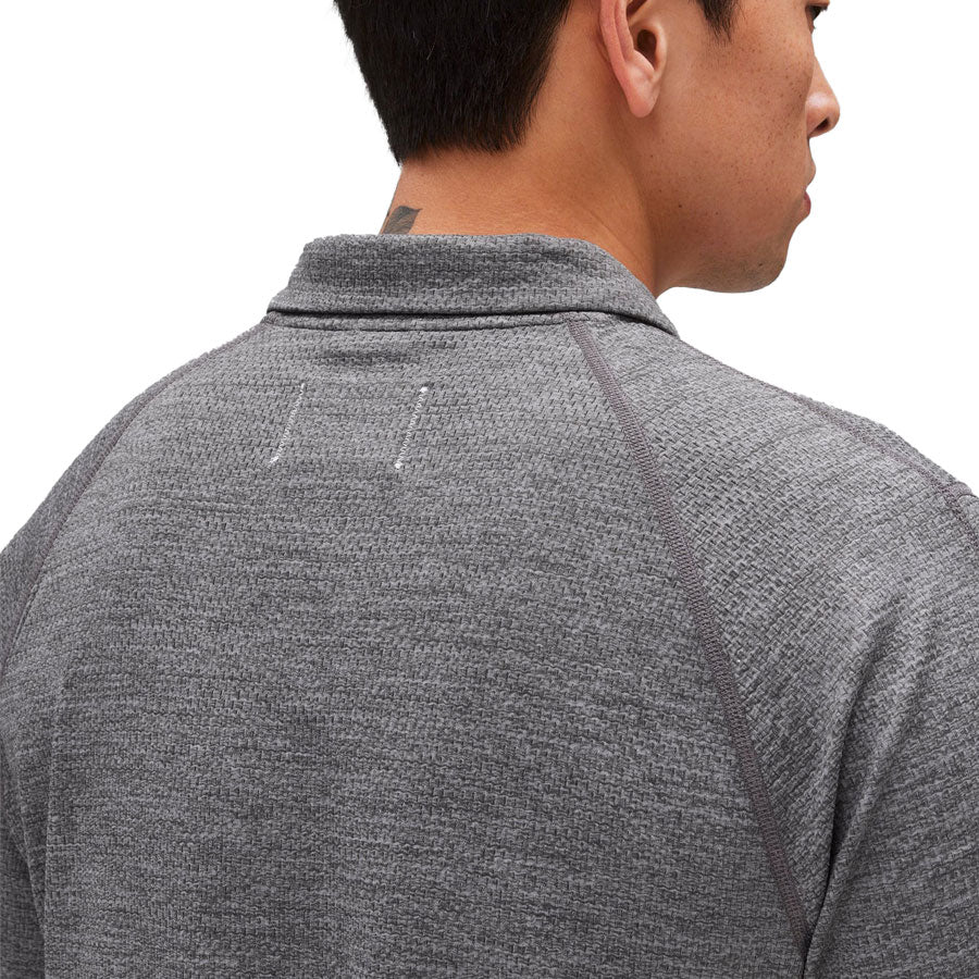 Reigning Champ Solotex Mesh Tiebreak Polo H.Carbon