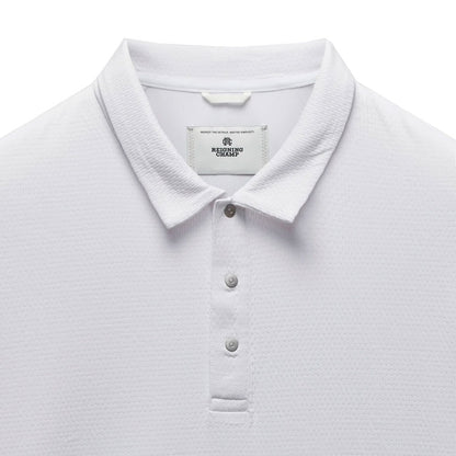 Reigning Champ Solotex Mesh Tiebreak Polo White