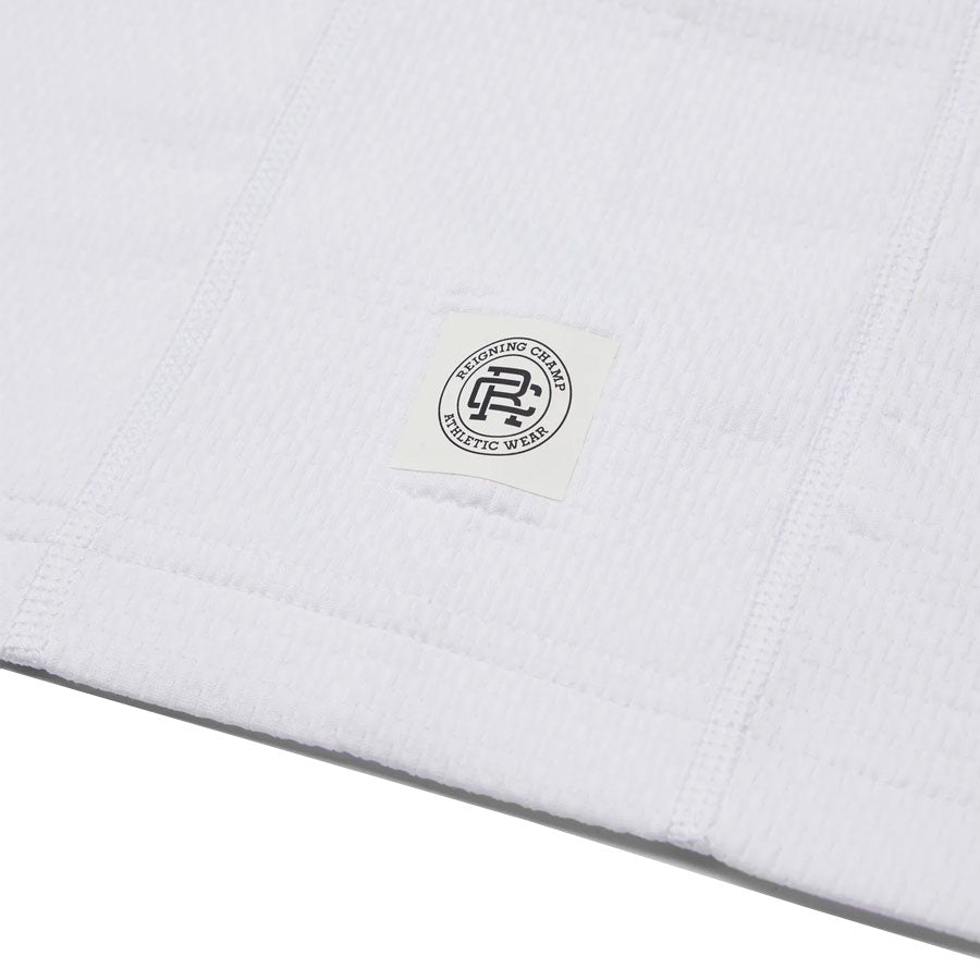 Reigning Champ Solotex Mesh Tiebreak Polo White