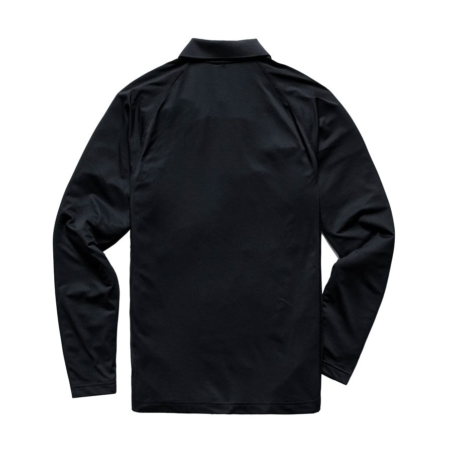 Reigning Champ Tech Pique LS Playoff Polo Shirt Black