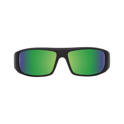 SPY Logan Matte Black Happy Bronze Polar With Green Spectra Mirror