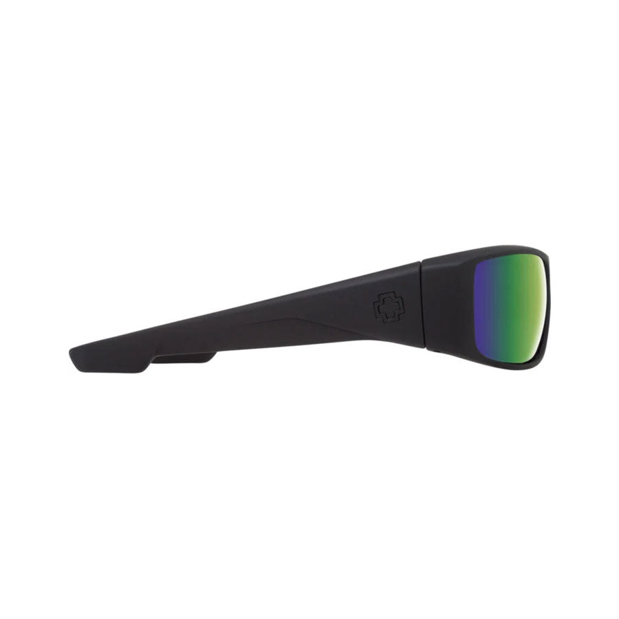 SPY Logan Matte Black Happy Bronze Polar With Green Spectra Mirror