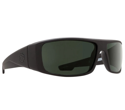 SPY Logan Soft Matte Black - HD Plus Gray Green Polar