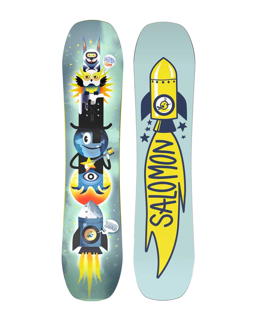 The TEAM PACKAGE is a scaled down big boy &amp; girl board that comes ready to ride with the Goodtime XXS Binding and a removable leash for parental uphill towing and safety on the downhill. The Super Flat profile and concave Bowl Skate Base make for easy turning out of the gates, while the Bite Free Edges ensure fewer hang-ups on the downhill.