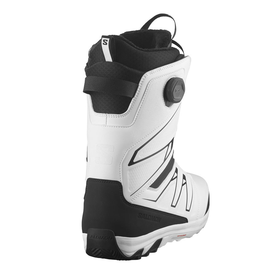 This team favorite, do-it-all park boot utilizes Salomon’s Fit To Ride building process, ensuring instant out of the box fi t and first rate comfort. Designed for the modern freestyle rider featuring our lightest construction, our Salomon specific BOA® STR8JKT for deluxe heel hold, and a compact foot print.